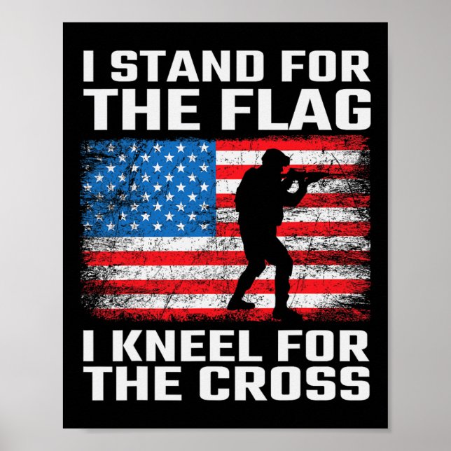 Stå för Flagga Kneel för Kor Poster (Framsidan)