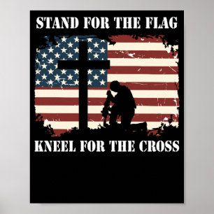 Stå för Flagga Kneel för Kor Poster