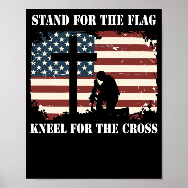 Stå för Flagga Kneel för Kor Poster (Framsidan)