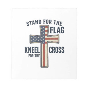 Stå för flaggan Patriotisk korsdesign_1 Anteckningsblock