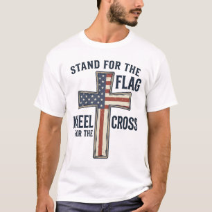 Stå för flaggan Patriotisk korsdesign_1 T Shirt