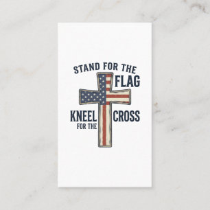 Stå för flaggan Patriotisk korsdesign_1 Visitkort