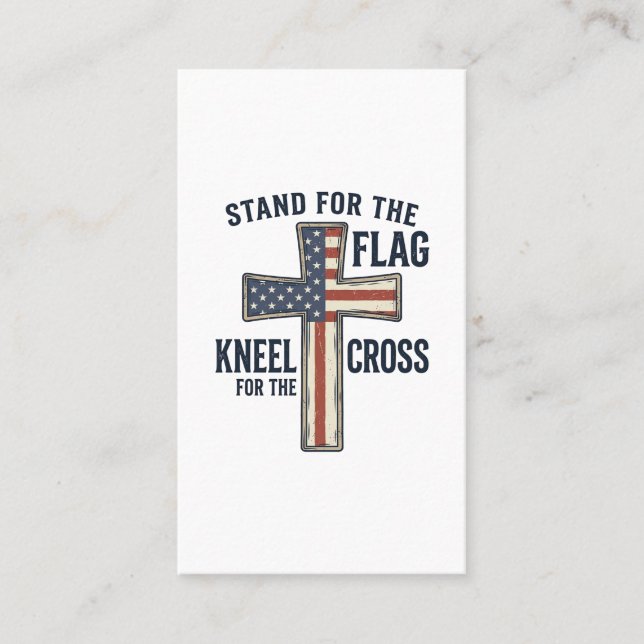 Stå för flaggan Patriotisk korsdesign_1 Visitkort (Framsida)