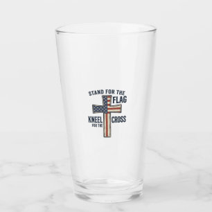 Stå för flaggans patriotiska korsdesign_1 glaskopp