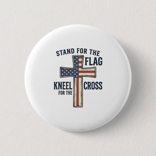 Stå för flaggans patriotiska korsdesign_1 knapp (Framsida)