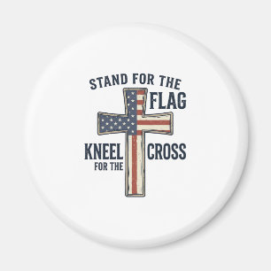 Stå för flaggans patriotiska korsdesign_1 magnet
