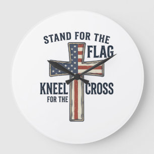 Stå för flaggans patriotiska korsdesign_1 stor klocka