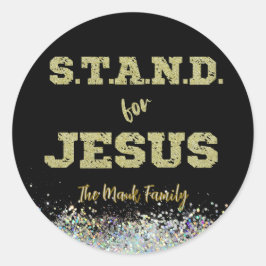 Stå för Jesus Church eller Ungdom Group Runt Klistermärke