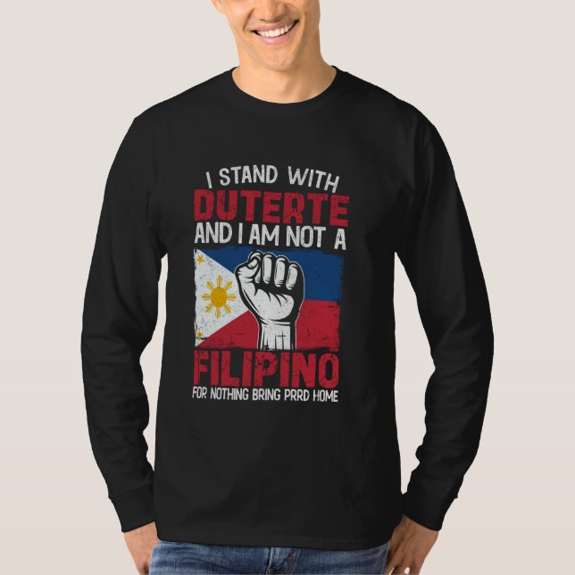 Stå för PRRD-supporter Digong Duterte Filippinska T Shirt (Framsida)