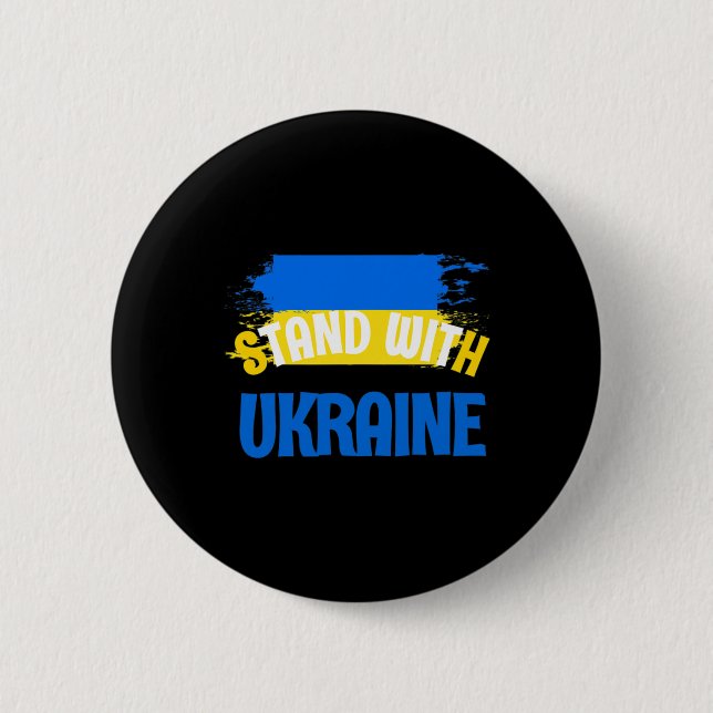 Stå för Ukraina Pin - Jag stöder ukrainska natione Knapp (Framsida)