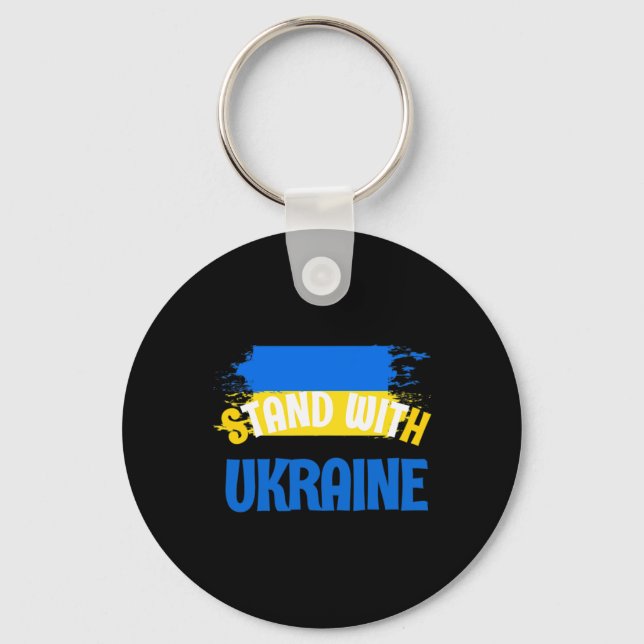 Stå För Ukraina Pin - Jag Stöder Ukrainska Natione Nyckelring (Framsida)
