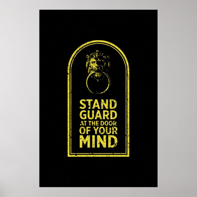 Stå garde vid din minuts dörr - citat poster (Framsidan)
