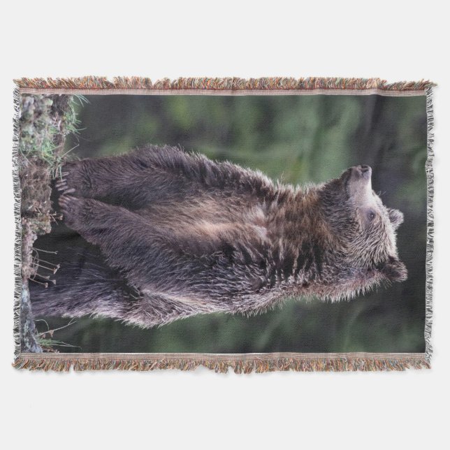 Stå Grizzlybjörn Filt (Framsidan)