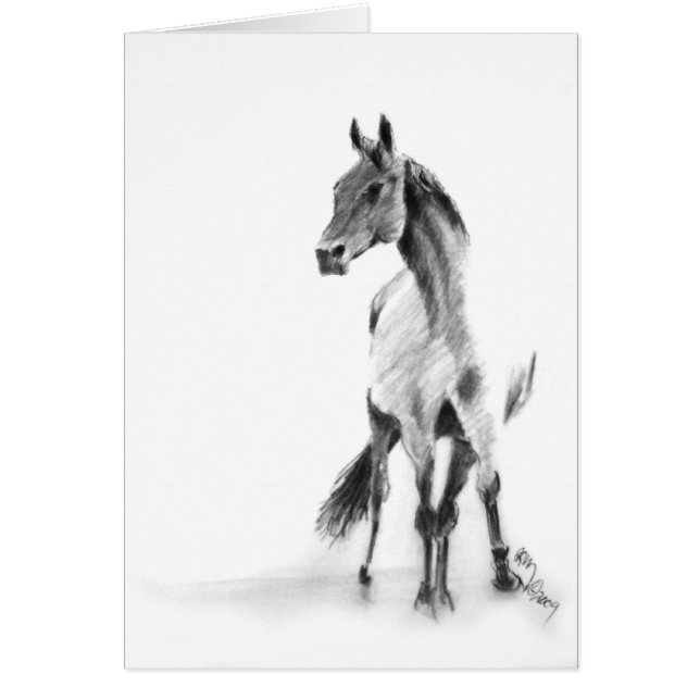 "Stå hästen ", Hälsningskort (Framsidan)
