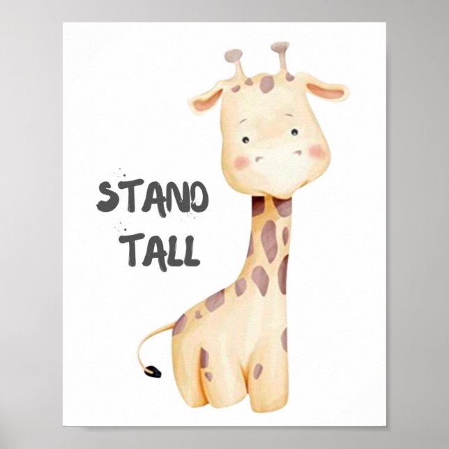 Stå högt. Giraffe. Poster (Framsidan)