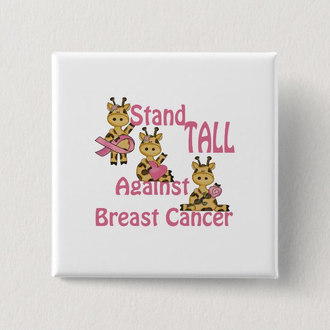 stå högt mot bröstcancer knapp (Framsida)