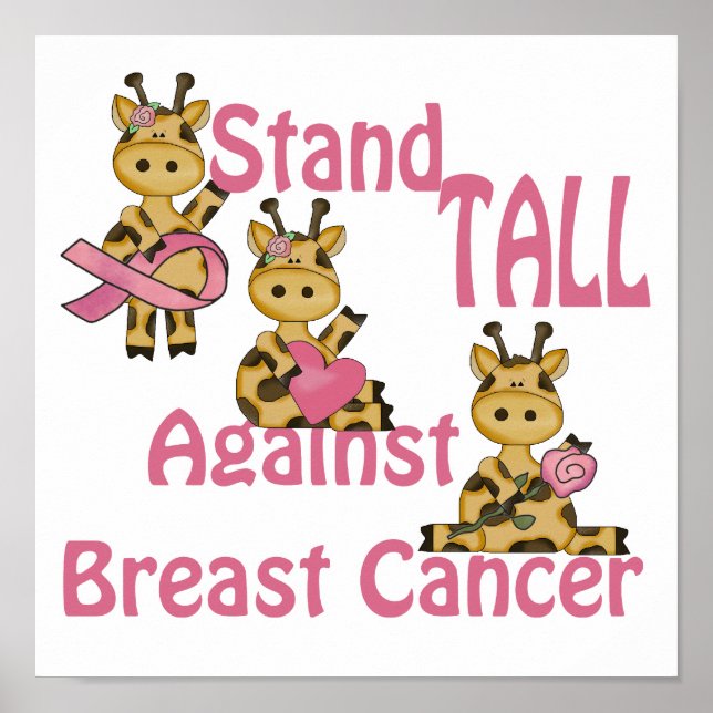 stå högt mot bröstcancer poster (Framsidan)