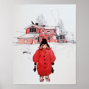 Stå i vintersnö poster