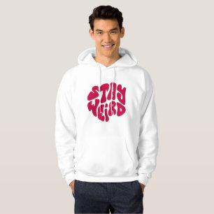 STÅ KONSTIG – Trendig Retro Typografi Hoodie