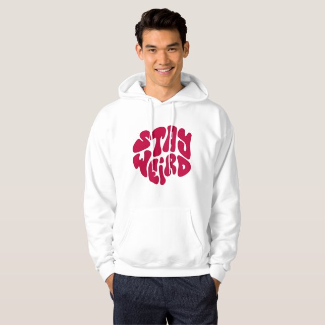 STÅ KONSTIG – Trendig Retro Typografi Hoodie (Hel framsida)