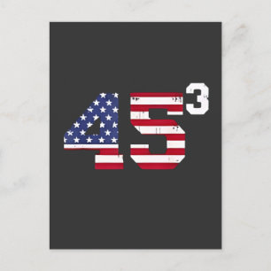 Stå med 45 Pro Trump USA flagga 4:e juli Helg Vykort