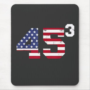 Stå med 45 Pro Trump USA flagga 4:e juli Musmatta