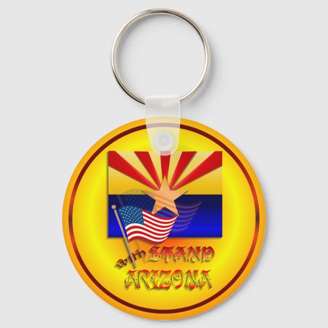 Stå med Arizona-nyckelkedjan Nyckelring (Framsida)
