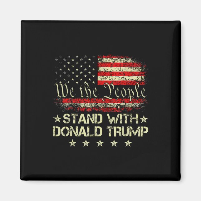 Stå med Donald Trump 2024 Support Ta Amerika Magnet (Framsidan)