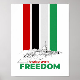 Stå med friheten poster