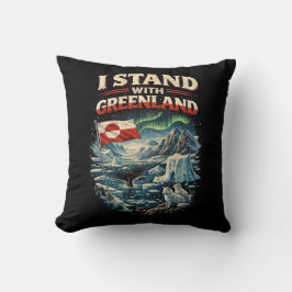 Stå med Grönland Kudde