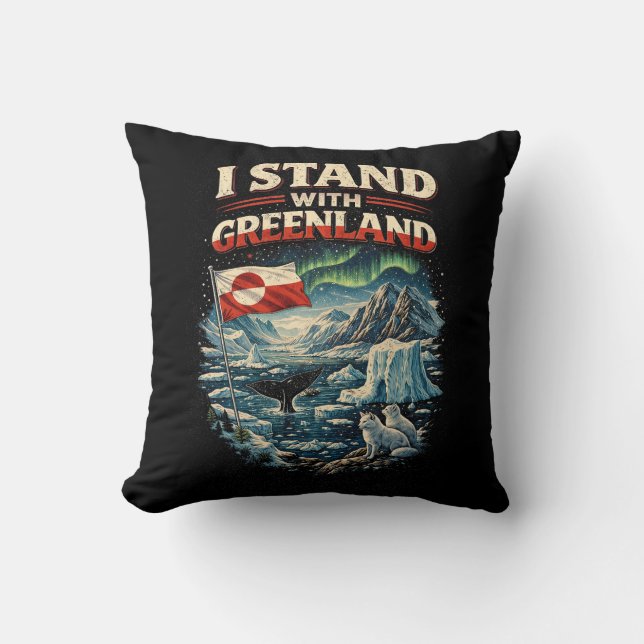 Stå med Grönland Kudde (Framsida)