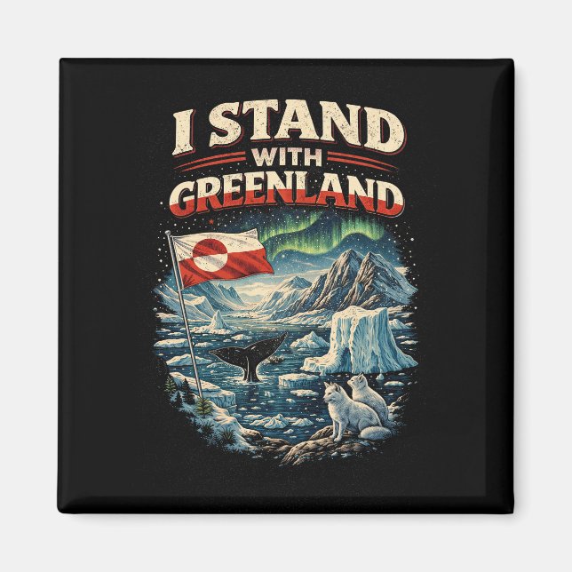 Stå med Grönland Magnet (Framsidan)