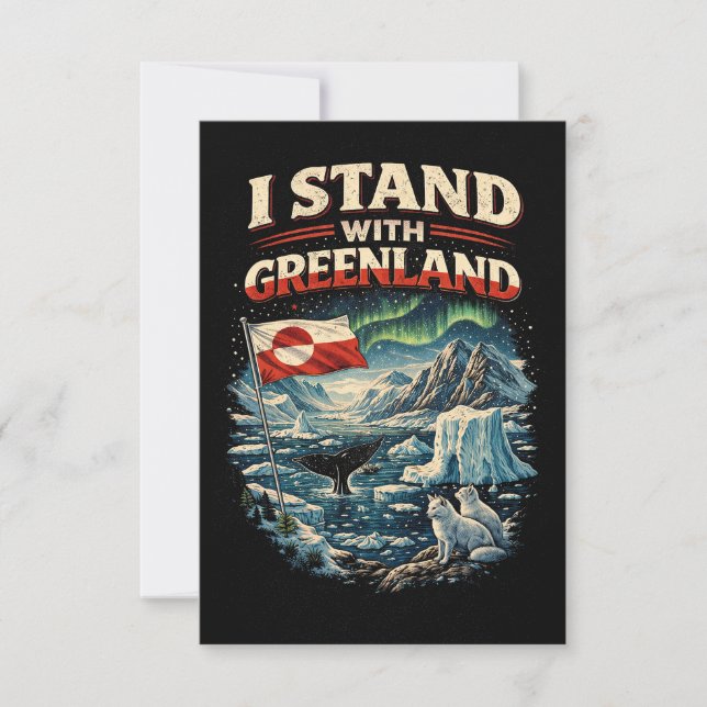 Stå med Grönland Tack Kort (Framsida)