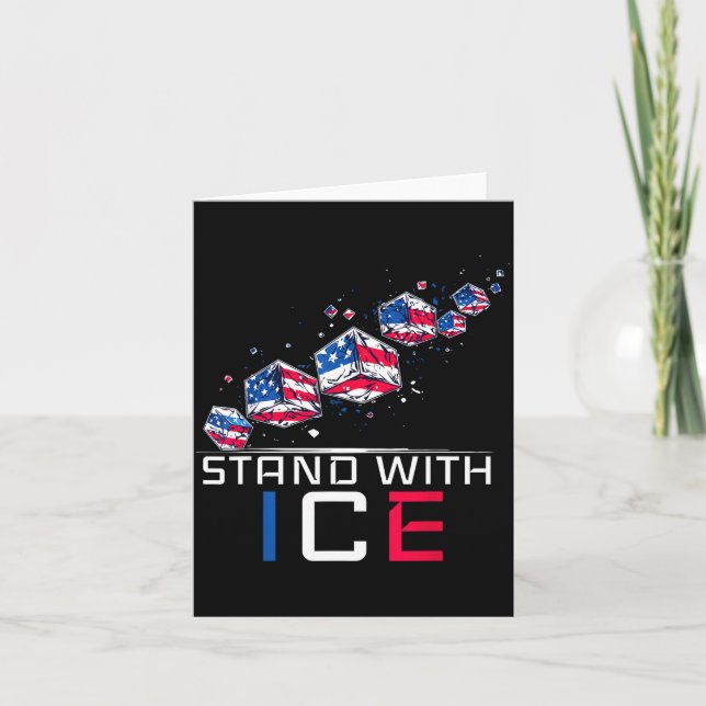 Stå med is deportation rolig support kort (Framsida)