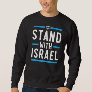 Stå med Israels judiska israeliska Land Lång Ärmad Tröja
