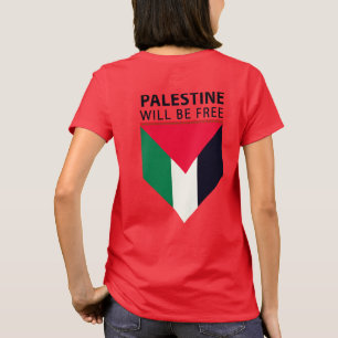 Stå med Palestina, Flagga och Olive Träd T Shirt