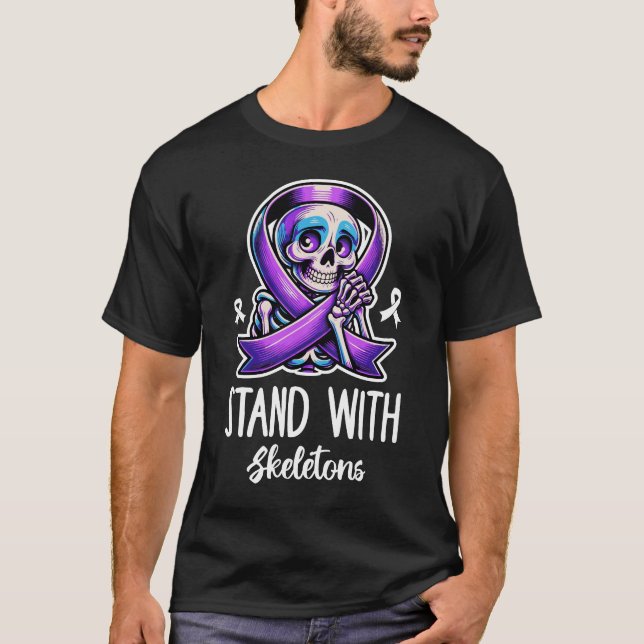 Stå med Skeletons T Shirt (Framsida)