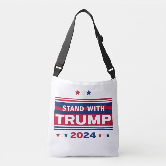 Stå med Trump~2024~MAGA Axelväska (Framsida)