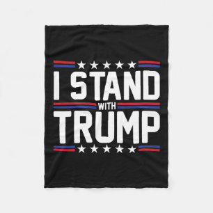 Stå med Trump American Flagga USA Trump Supporter Fleecefilt