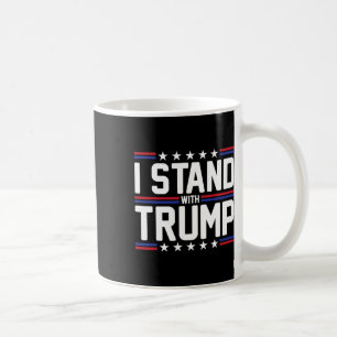 Stå med Trump American Flagga USA Trump Supporter Kaffemugg