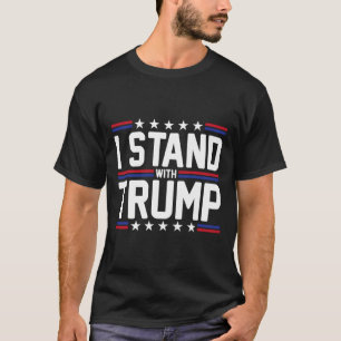 Stå med Trump American Flagga USA Trump Supporter T Shirt