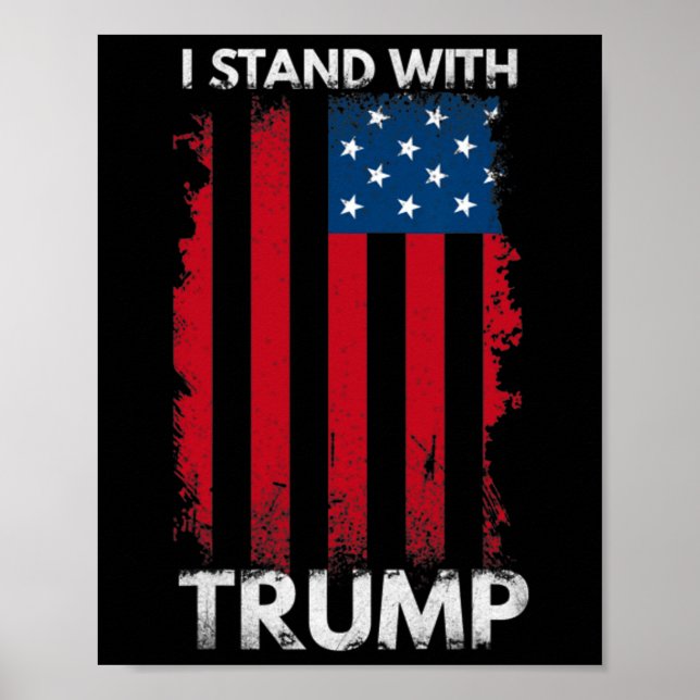 Stå med Trump Pro Trump Supporter 1 Poster (Framsidan)