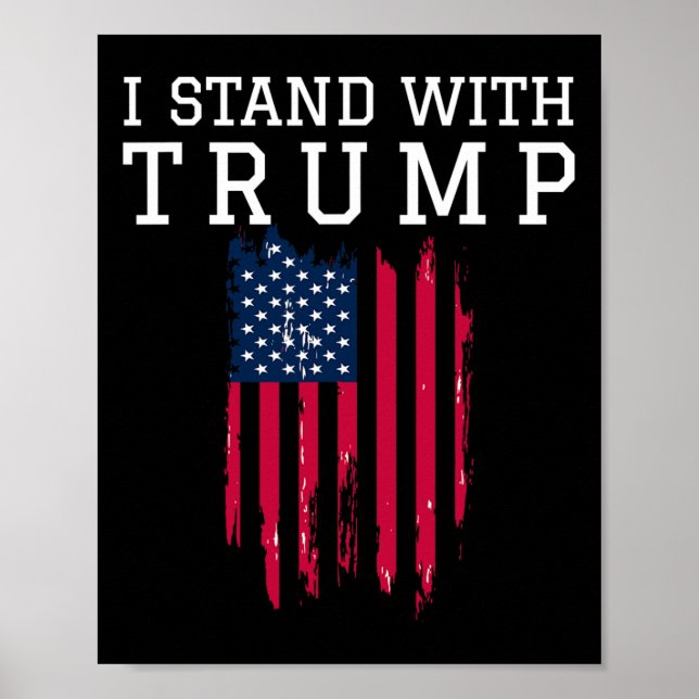 Stå med Trump Pro Trump Supporter Poster (Framsidan)