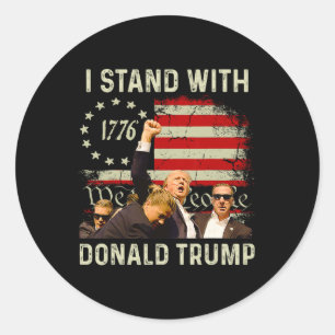 Stå med Trump-trump 2024 Runt Klistermärke
