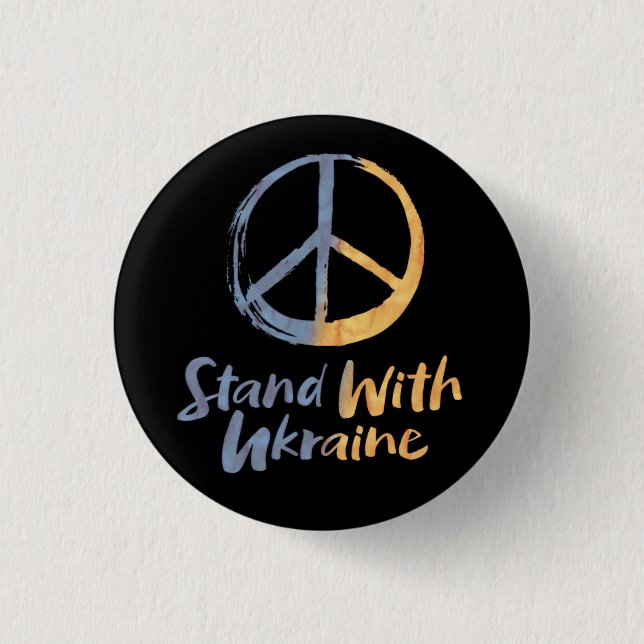 Stå med Ukraina - FRED Symbol Skylt Frihet     Knapp (Framsida)