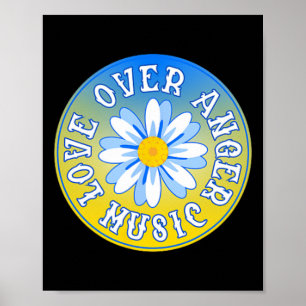 Stå med Ukraina kärlek över ilska musik 2 Poster