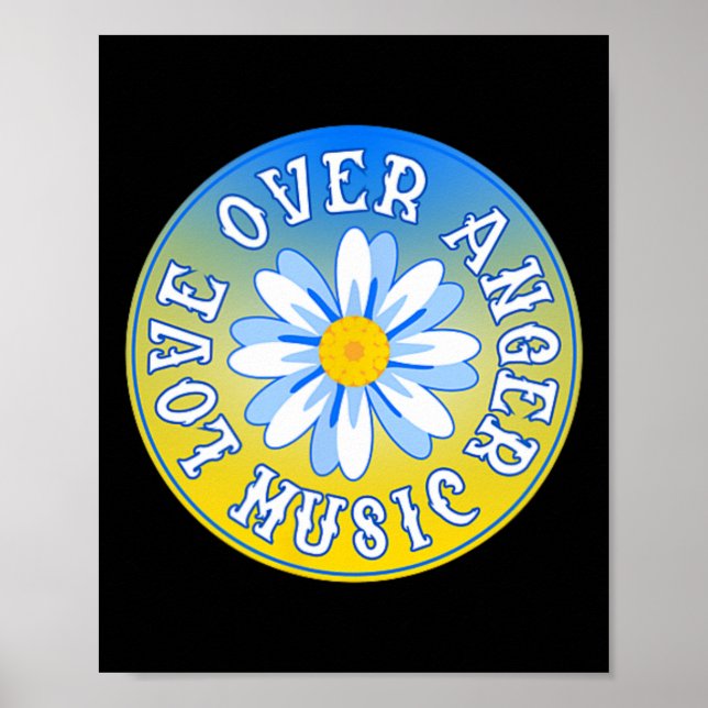 Stå med Ukraina kärlek över ilska musik 2  Poster (Framsidan)