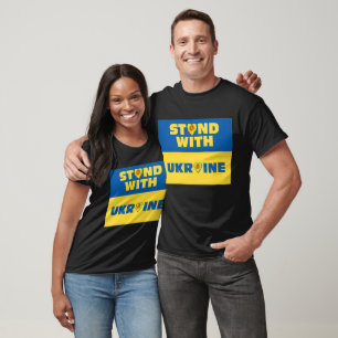 Stå med Ukraina Solroshjärtan T-Shirt