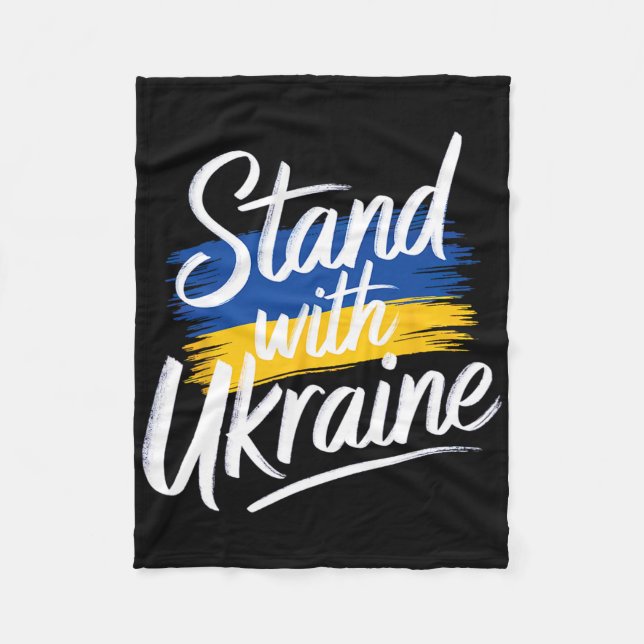 Stå Med Ukraina Stöd Solidaritet Fred Ukrain Fleecefilt (Framsidan)