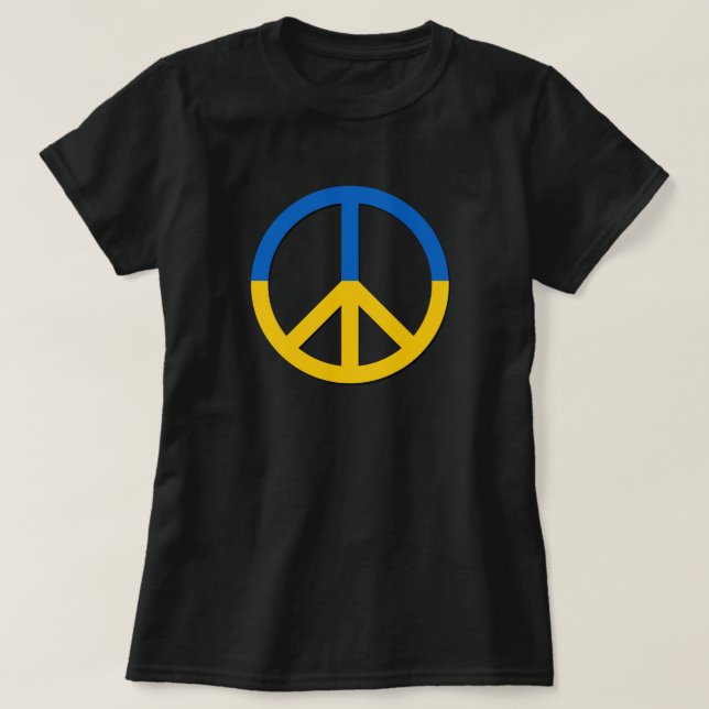 Stå med Ukraina stöd T-shirt (Design framsida)